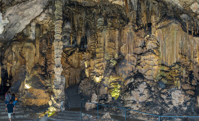 Panoramaaufnahme in der Cuevas de Arta, die Höhle von Arta, Mallorca, Spanien