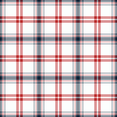 Plaid seamless pattern. Vector background of textile ornament. Flat fabric design.