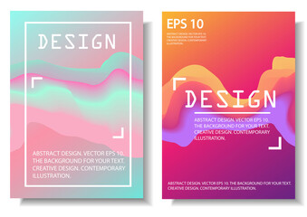 Fototapeta premium Bright, abstract background. Blue, pink and yellow tints with a white border. Background for posters and banners. Stock vector.