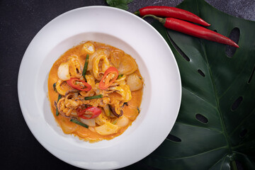 Fried Squid with Salted Egg ready to eat