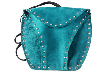 Sport bag. Turquoise colored ladies handbag