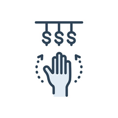 Color illustration icon for willing