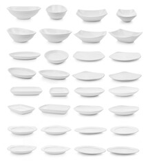 empty plate on white background