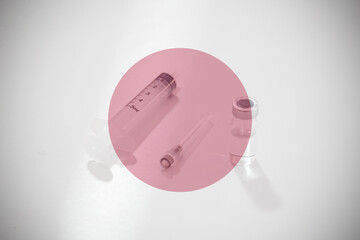 Flag of Japan illustrating campaign for global vaccination against Covid-19. Epidemic Virus