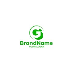 G Green Logo Design Vector