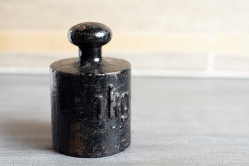 1000 grams 1kg metric weight cast iron