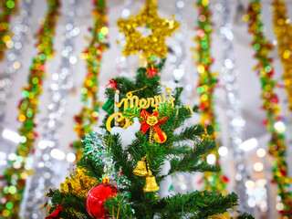 christmas tree decoration with lightning