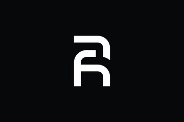 FR logo letter design on luxury background. RF logo monogram initials letter concept. FR icon logo design. RF elegant and Professional letter icon design on black background. F R FR RF