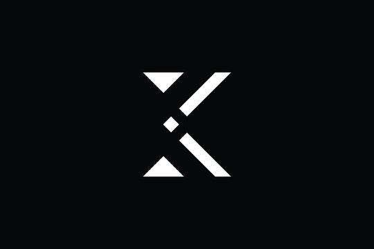 XK logo letter design on luxury background. KX logo monogram initials letter concept. XK icon logo design. KX elegant and Professional letter icon design on black background. K X XK KX