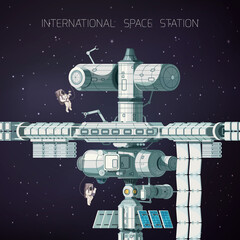 Orbital International Space Station Flat Composition