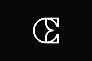 CE logo letter design on luxury background. EC logo monogram initials letter concept. CE icon logo design. EC elegant and Professional letter icon design on black background. C E EC CE - obrazy, fototapety, plakaty