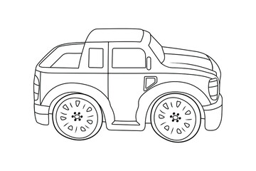 Pickup toy car. Vector stock illustration eps10.