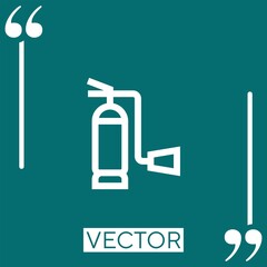 fire extinguisher vector icon Linear icon. Editable stroked line