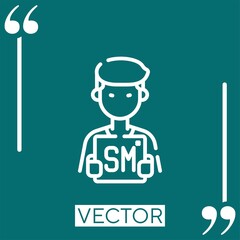 no racism vector icon Linear icon. Editable stroke line