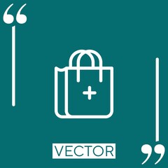 shopping bag vector icon Linear icon. Editable stroke line