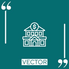 banking vector icon Linear icon. Editable stroked line