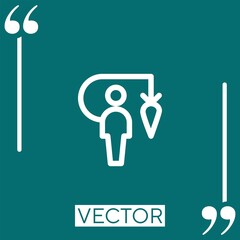 Obraz na płótnie Canvas motivation vector icon Linear icon. Editable stroke line