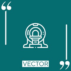 mri vector icon Linear icon. Editable stroked line