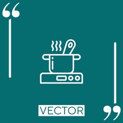 cooking vector icon Linear icon. Editable stroke line