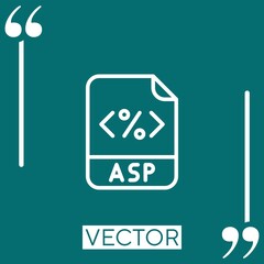 Obraz premium asp vector icon Linear icon. Editable stroke line