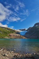 Svartisen glacier and the lake