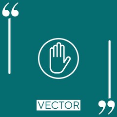 stop vector icon Linear icon. Editable stroke line