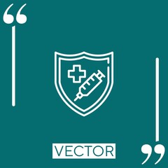 vaccine vector icon Linear icon. Editable stroke line