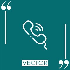 phone call vector icon Linear icon. Editable stroke line