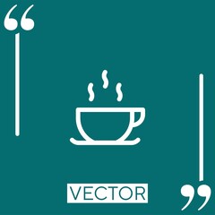 tea cup vector icon Linear icon. Editable stroke line