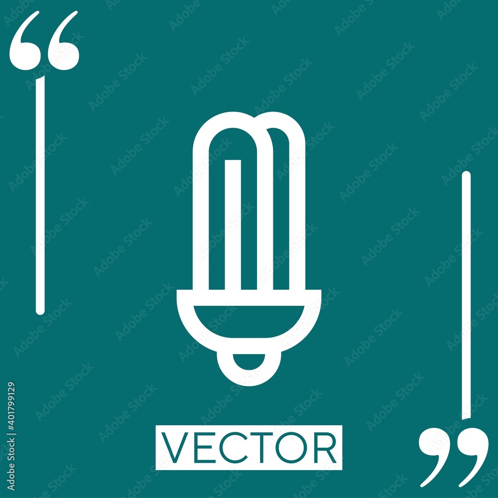 Poster lightbulb vector icon linear icon. editable stroke line