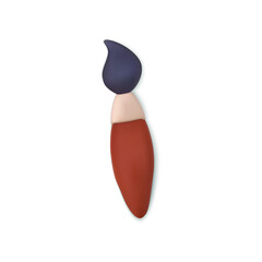 Plasticine School Brush Vector Illustration