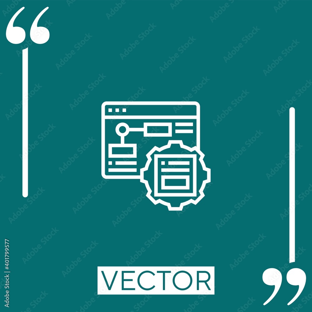 Poster automation vector icon linear icon. editable stroke line