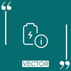info vector icon Linear icon. Editable stroke line