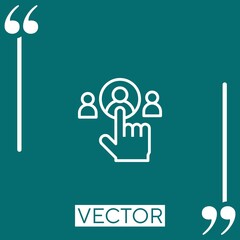 job search vector icon Linear icon. Editable stroke line