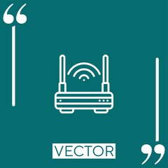 wifi vector icon Linear icon. Editable stroke line