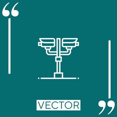 cctv camera vector icon Linear icon. Editable stroke line