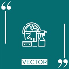 cleaning vector icon Linear icon. Editable stroke line