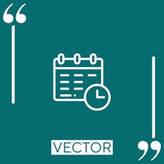 planning vector icon Linear icon. Editable stroke line