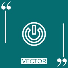 power button vector icon Linear icon. Editable stroke line