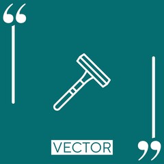 razor vector icon Linear icon. Editable stroke line