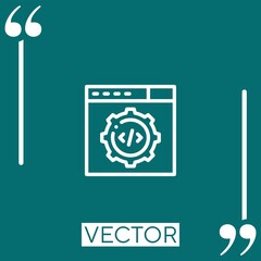 Obraz premium web development vector icon Linear icon. Editable stroke line
