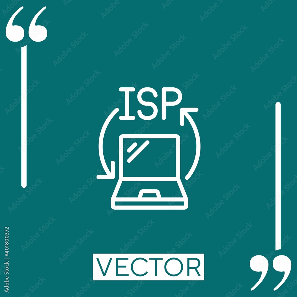 Poster isp vector icon linear icon. editable stroke line