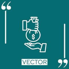 loan vector icon Linear icon. Editable stroke line