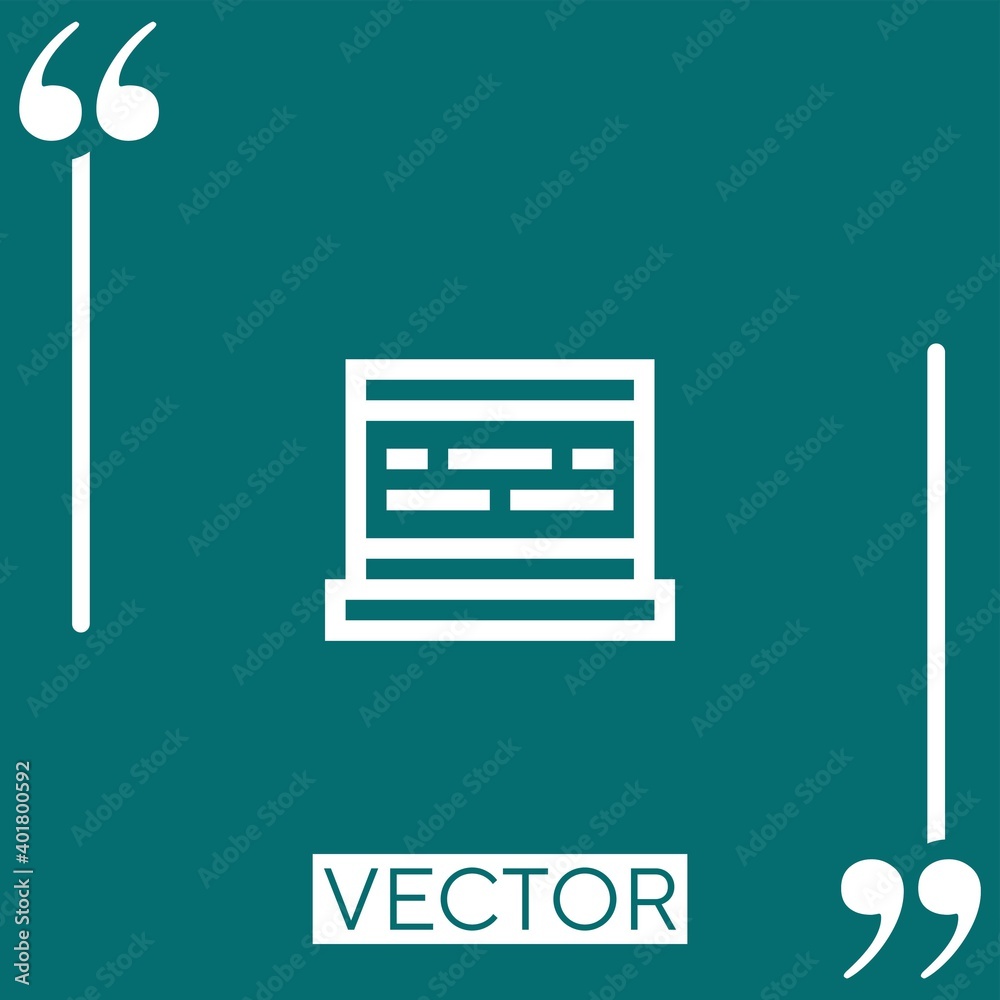 Poster code vector icon linear icon. editable stroke line