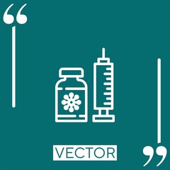 vaccine vector icon Linear icon. Editable stroke line