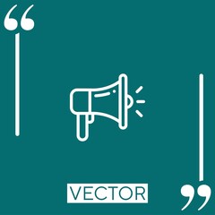 megaphone vector icon Linear icon. Editable stroke line