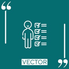 Obraz na płótnie Canvas qualification vector icon Linear icon. Editable stroke line