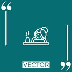 massage vector icon Linear icon. Editable stroke line