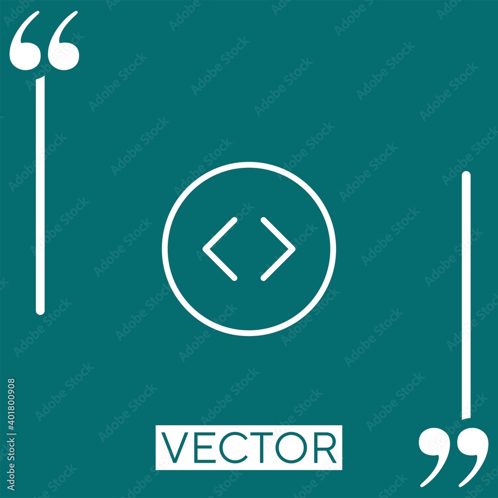 Poster coding vector icon linear icon. editable stroke line