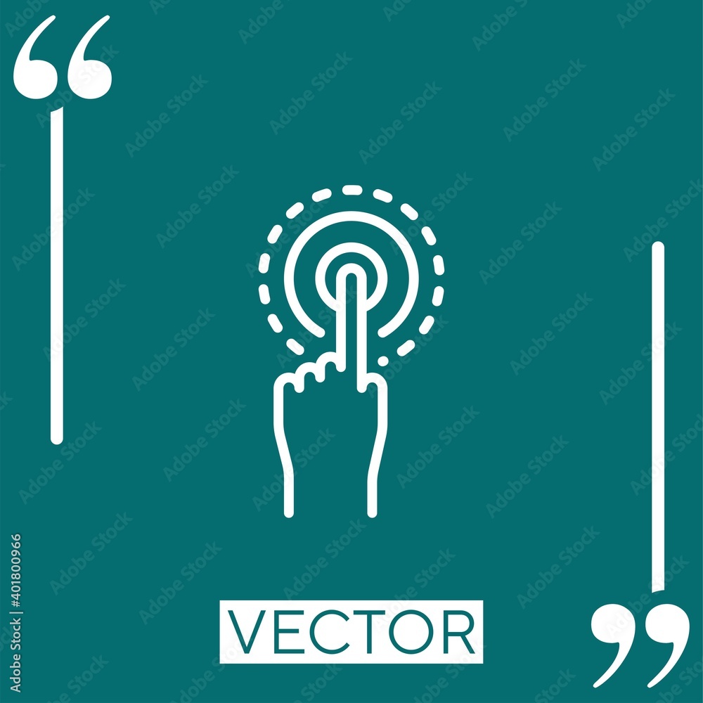 Poster interactive vector icon linear icon. editable stroke line